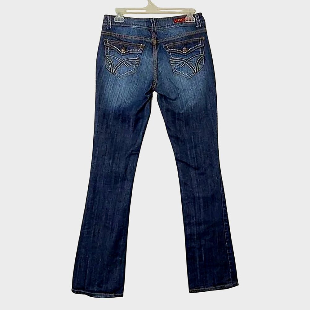 Vintage Sasson Ooh La La Low Rise Bootcut Jeans Y2K Dark Wash 29x32